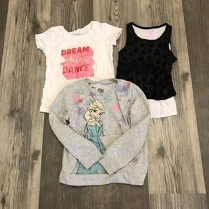 Disney Frozen sweatshirt‎ and Girls tops bundle size